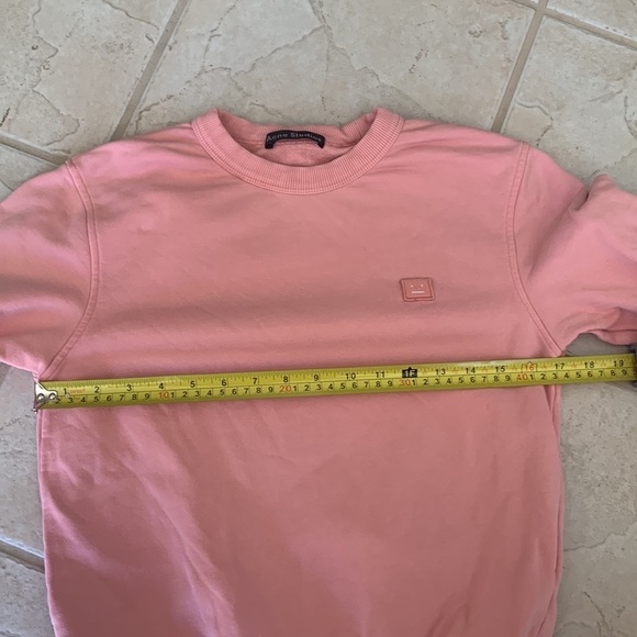Acne Studios Size XS Fairview Face Paw Emoticon Pink Sweater - Picture 10 of 13